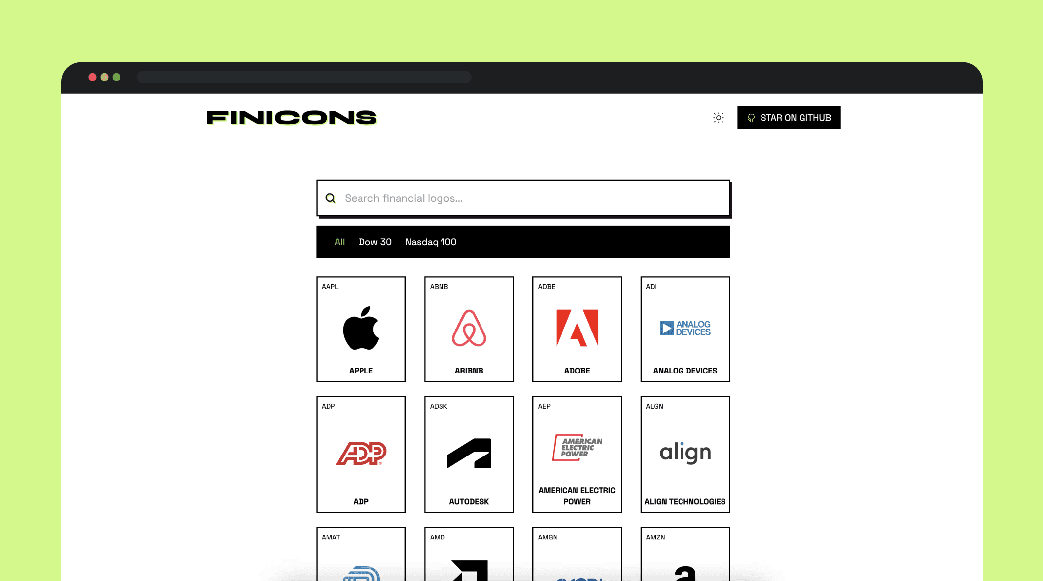 Finicons Home Page